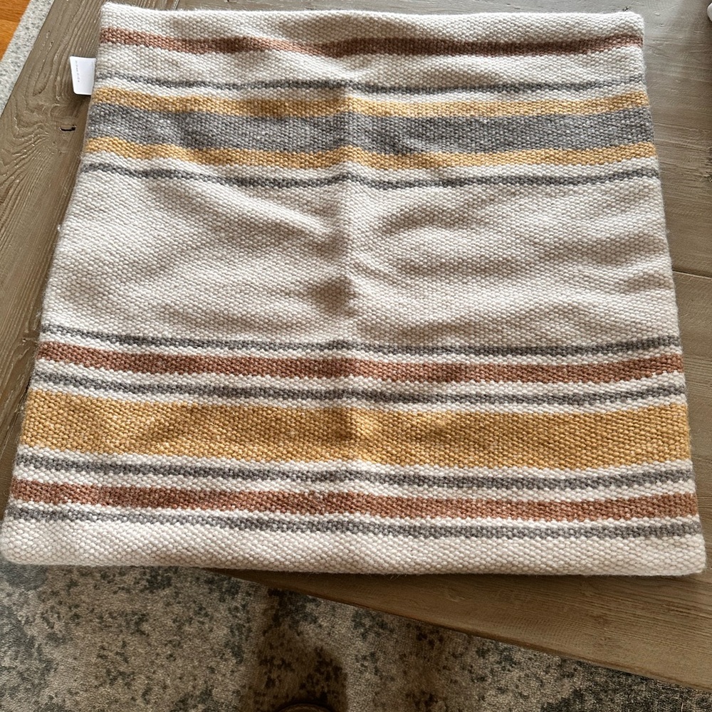 Pottery Barn Glenfield stripe 24x24 pillow cover NWT.
